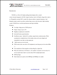 Click here to download TM1803 Datasheet