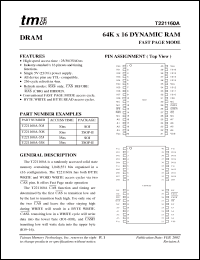 Click here to download T221160A Datasheet