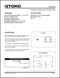 Click here to download TK10416MTL Datasheet