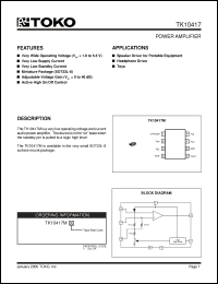 Click here to download TK10417MTL Datasheet