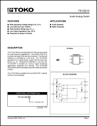 Click here to download TK15210MTL Datasheet