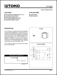 Click here to download TK15220MTL Datasheet