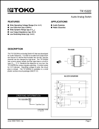 Click here to download TK15322MTL Datasheet