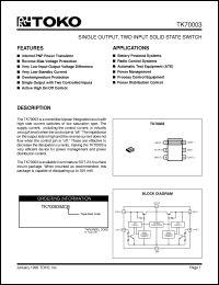 Click here to download TK70003MCB Datasheet