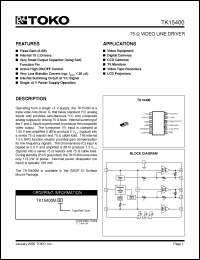Click here to download TK15400MTL Datasheet