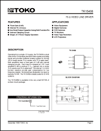 Click here to download TK15408MTL Datasheet