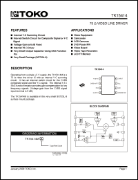 Click here to download TK15414MTL Datasheet