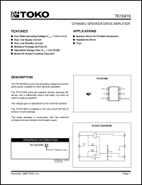 Click here to download TK10416MTL/416 Datasheet