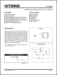 Click here to download TK15405MTL/405 Datasheet