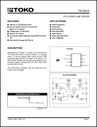Click here to download TK15415MTL/415 Datasheet