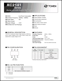 Click here to download XC2141A21AMR Datasheet