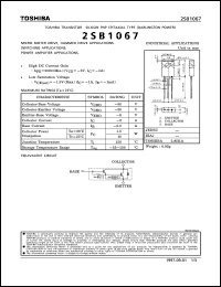 Click here to download 2SB1067 Datasheet