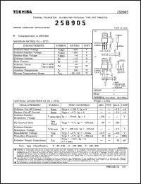 Click here to download 2SB905 Datasheet