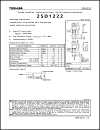 Click here to download 2SD1222 Datasheet