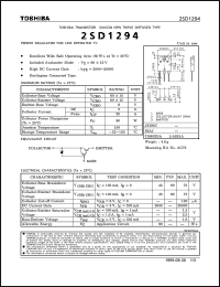 Click here to download 2SD1294 Datasheet
