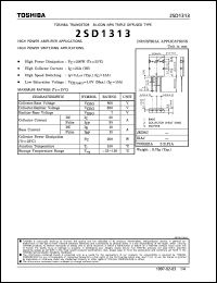 Click here to download 2SD1313 Datasheet