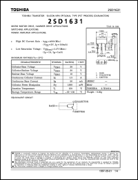 Click here to download 2SD1631 Datasheet