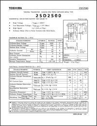 Click here to download 2SD2500 Datasheet