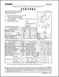 Click here to download 2SK1062 Datasheet