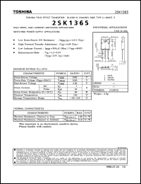 Click here to download 2SK1365 Datasheet