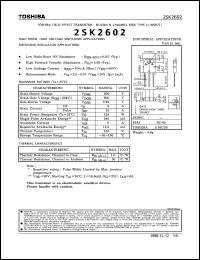 Click here to download 2SK2602 Datasheet