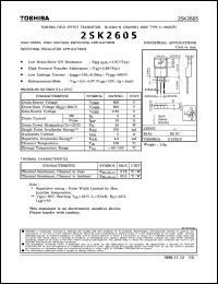 Click here to download 2SK2605 Datasheet