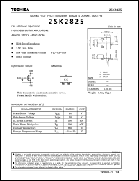 Click here to download 2SK2825 Datasheet