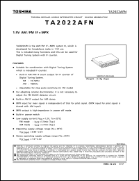 Click here to download TA2022AFN Datasheet