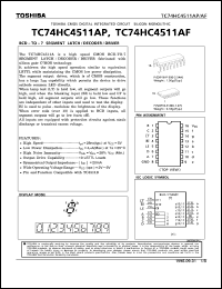 Click here to download TC74HC4511AP Datasheet