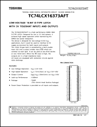 Click here to download TC74LCX16373AFT Datasheet
