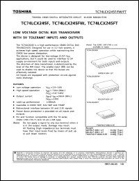 Click here to download TC74LCX245FW Datasheet