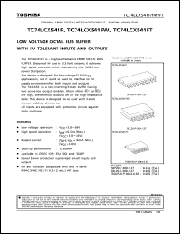 Click here to download TC74LCX541F Datasheet