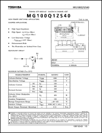 Click here to download MG100Q1ZS40 Datasheet