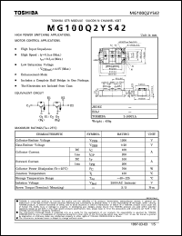 Click here to download MG100Q2YS42 Datasheet