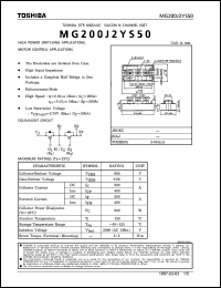 Click here to download MG200J2YS50 Datasheet