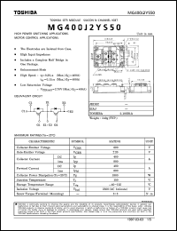 Click here to download MG400J2YS50 Datasheet