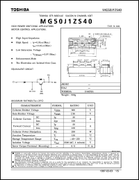 Click here to download MG50J1ZS40 Datasheet