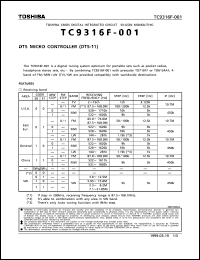 Click here to download TC9316F-001 Datasheet