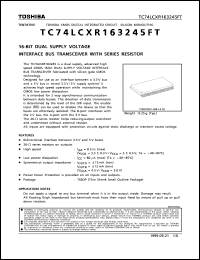 Click here to download TC74LCXR163245FT Datasheet