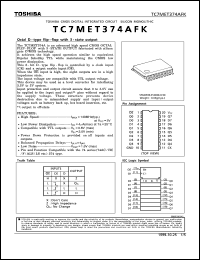 Click here to download TC7MET374AFK Datasheet