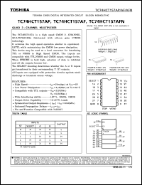 Click here to download TC74HCT157AFN Datasheet