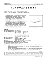 Click here to download TC74VCX16245FT Datasheet
