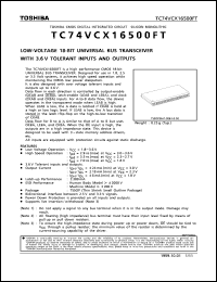 Click here to download TC74VCX16500FT Datasheet
