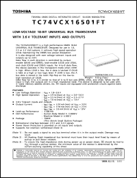 Click here to download TC74VCX16501FT Datasheet