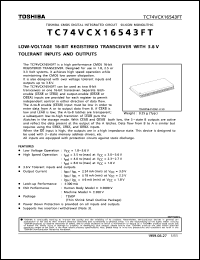 Click here to download TC74VCX16543FT Datasheet