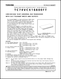 Click here to download TC74VCX16600FT Datasheet