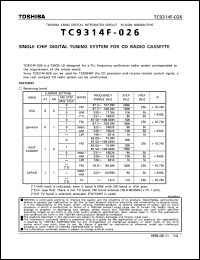 Click here to download TC9314F-026 Datasheet