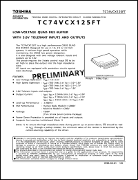 Click here to download TC74VCX125FT Datasheet