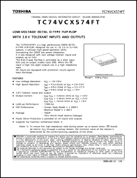 Click here to download TC74VCX574FT Datasheet