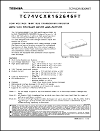 Click here to download TC74VCXR162646FT Datasheet